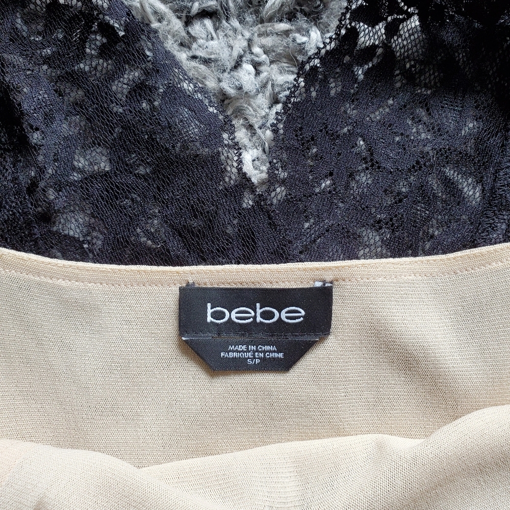 bebe Cutout Lace Twofer Bandage Dress - Picture 6 of 7